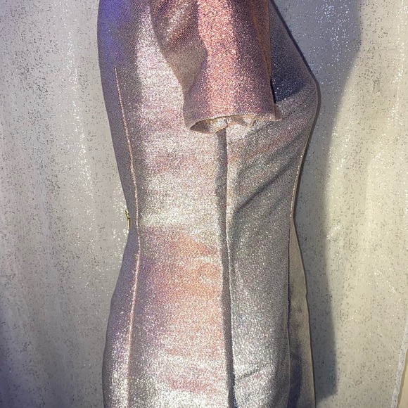 Express- Metallic Rose Gold Mini Dress - Picture 3 of 7